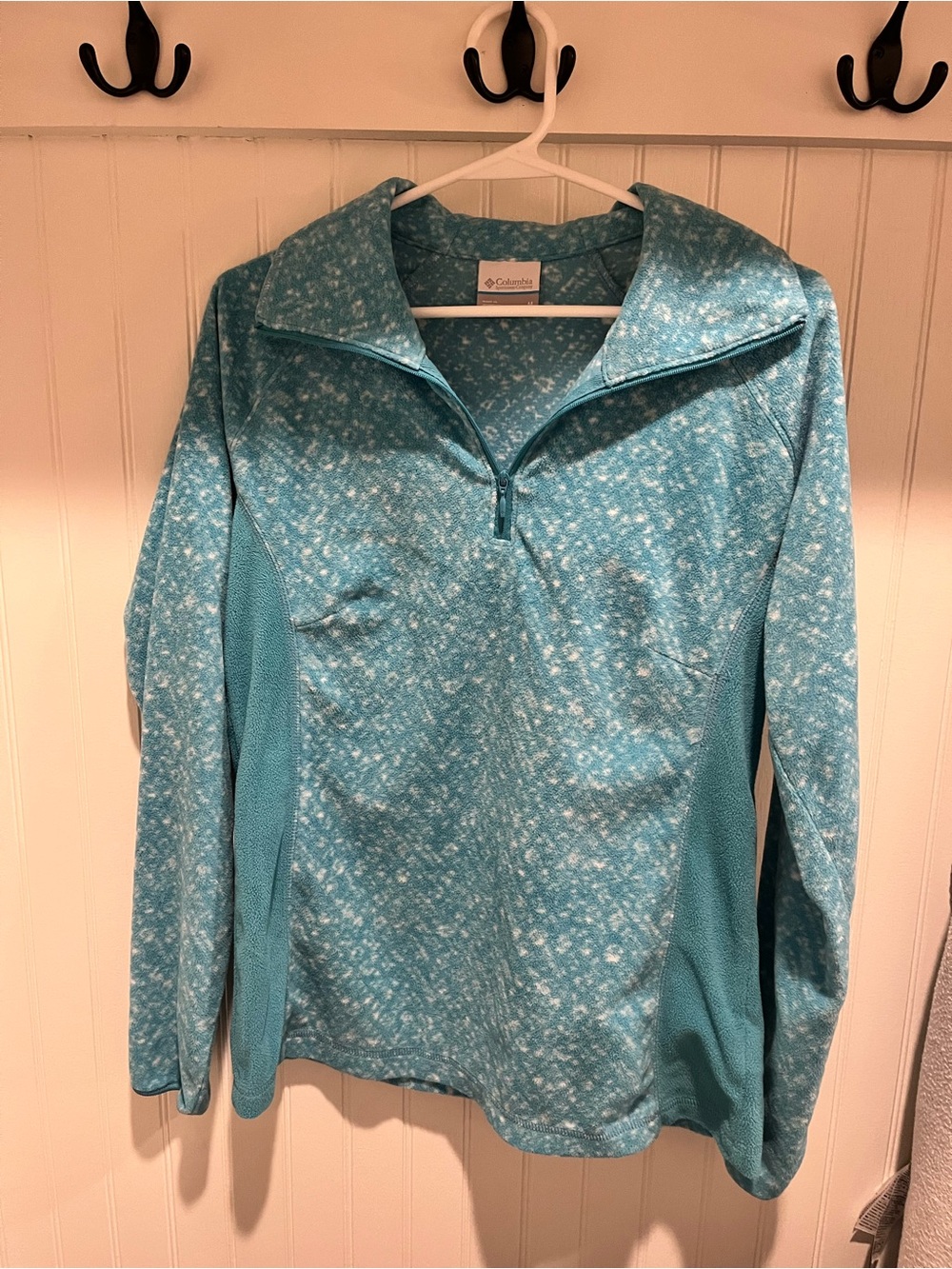 Women’s Columbia Teal Quarter-Zip Pullover Fleece size Medium M